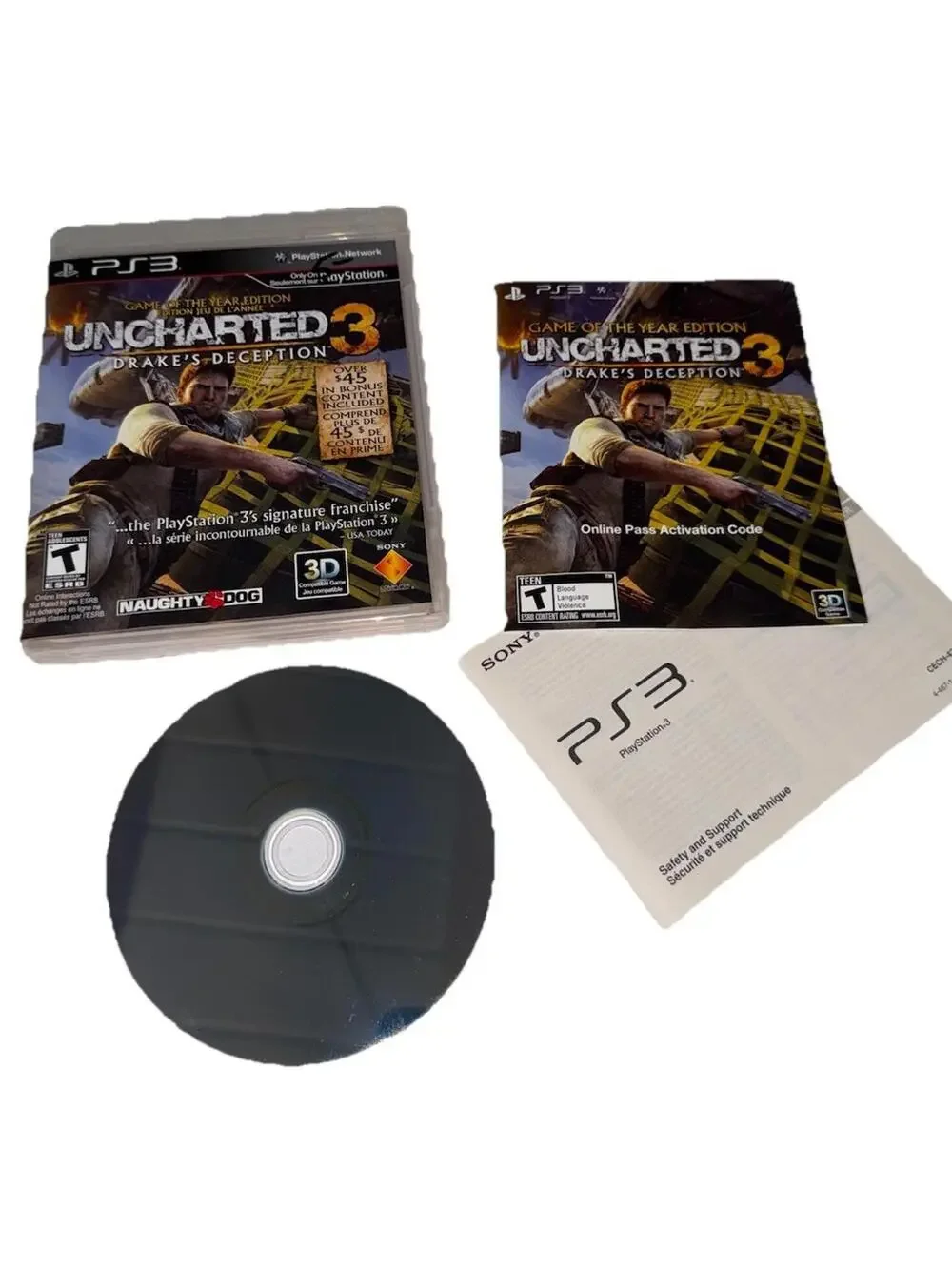 Uncharted 3: Drake's Deception Game of the Year Edition - PlayStation 3 PS3 CIB